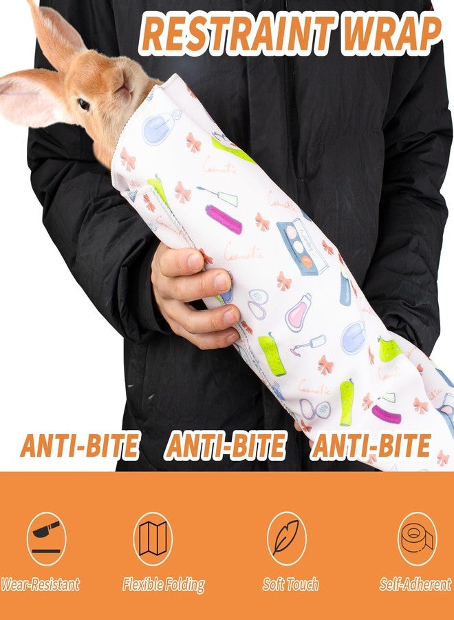 OOXYG 21.6'' Grooming Wrap for Rabbit, Rabbit Wrap for Grooming Cutting Nails, Soft Rabbit Restraint for Nail Clipping Rabbit Swaddle Wrap for Nail Trimming Anti-Scratch Anti-Escape Pet Tool Wrap - Image 3